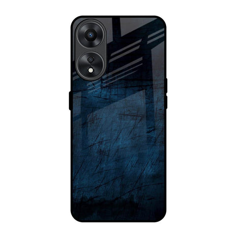 Dark Blue Grunge Glossy Case for Oppo A78 5G