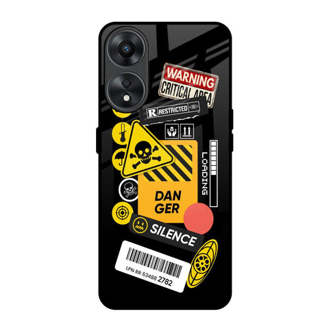 Danger Signs Glossy Case for Oppo A78 5G