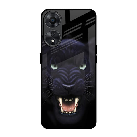 Angry Black Leopard Glossy Case for Oppo A78 5G