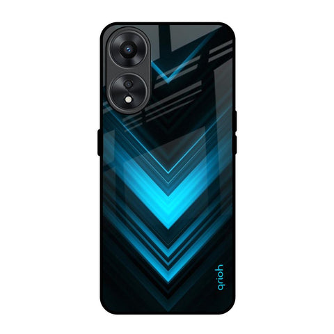 Vertical Blue Arrow Glossy Case For Oppo A78 5G