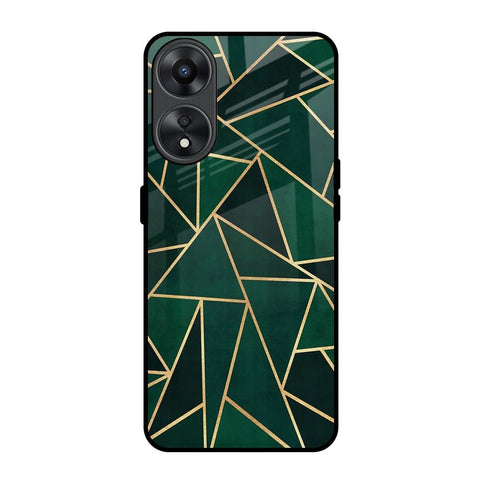 Abstract Green Glossy Case For Oppo A78 5G