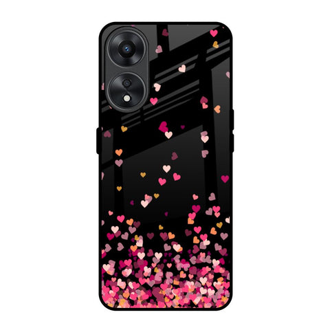 Heart Rain Fall Glossy Case For Oppo A78 5G