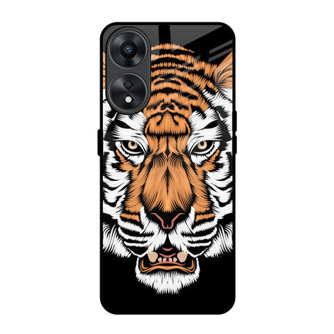 Angry Tiger Glossy Case For Oppo A78 5G