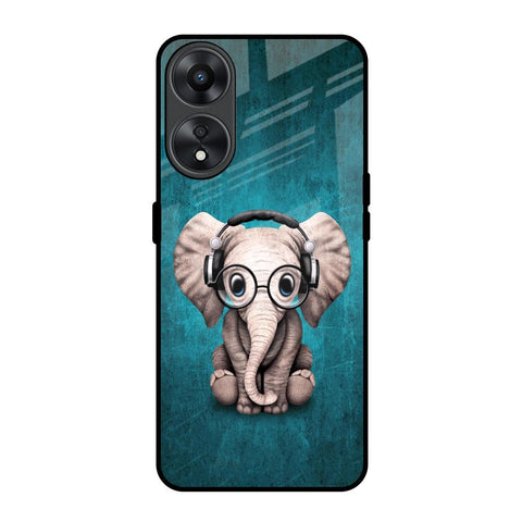 Adorable Baby Elephant Glossy Case For Oppo A78 5G