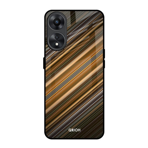 Diagonal Slash Pattern Glossy Case for Oppo A78 5G
