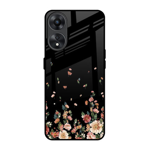 Floating Floral Print Glossy Case for Oppo A78 5G