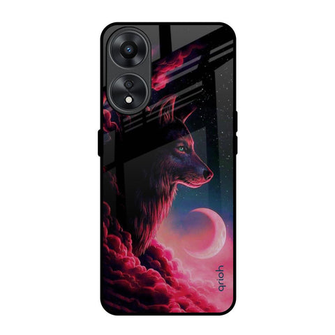 Moon Wolf Glossy Case for Oppo A78 5G