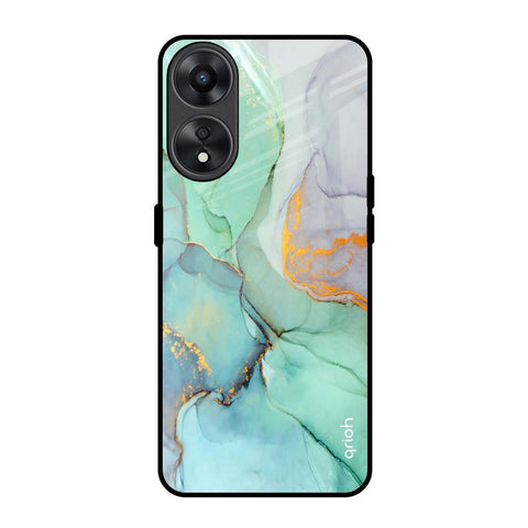 Green Marble Glossy Case for Oppo A78 5G