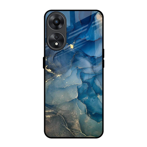 Blue Cool Marble Glossy Case for Oppo A78 5G