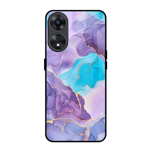 Alcohol ink Marble Glossy Case for Oppo A78 5G