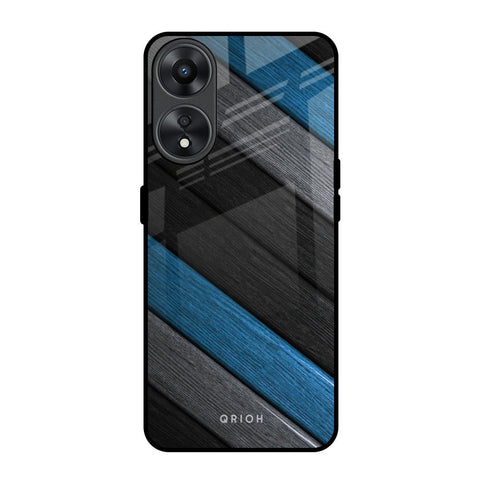 Multicolor Wooden Effect Glossy Case for Oppo A78 5G