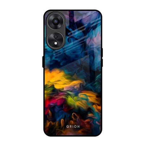 Multicolor Oil Painting Glossy Case for Oppo A78 5G