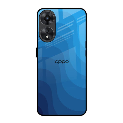 Blue Wave Abstract Glossy Case for Oppo A78 5G