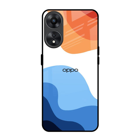 Wavy Color Pattern Glossy Case for Oppo A78 5G