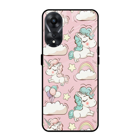 Balloon Unicorn Glossy case for Oppo A78 5G