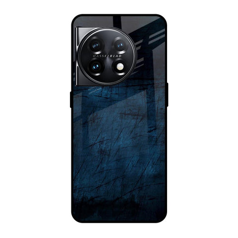Dark Blue Grunge Glossy Case for OnePlus 11 5G