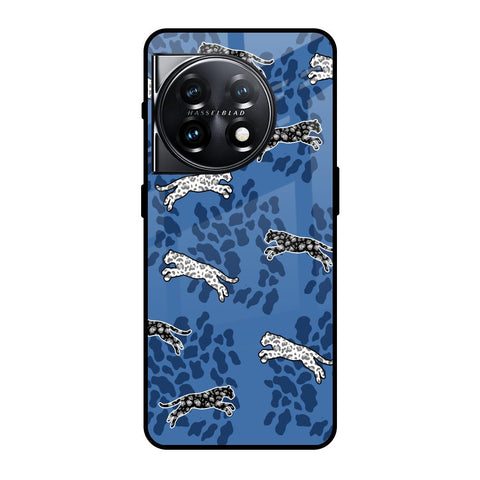 Blue Cheetah Glossy Case for OnePlus 11 5G