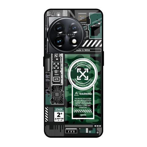 Green Camo Circuit Glossy Case for OnePlus 11 5G
