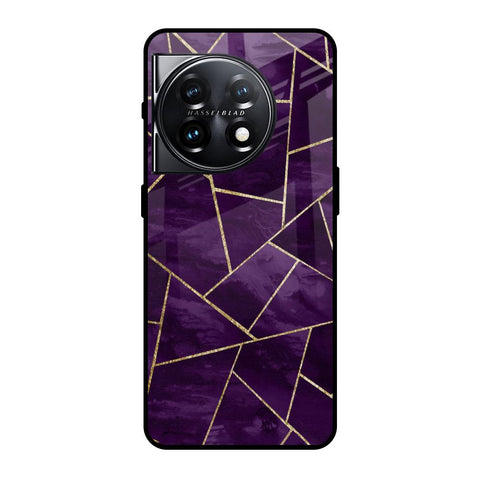 Geometric Purple Glossy Case For OnePlus 11 5G