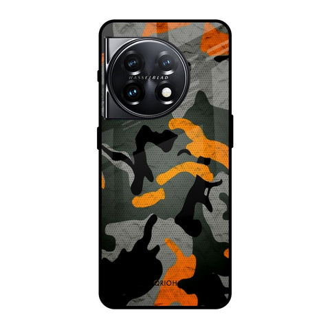 Camouflage Orange Glossy Case For OnePlus 11 5G