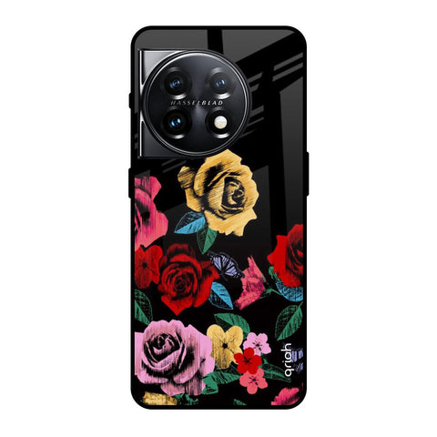 Floral Decorative Glossy Case For OnePlus 11 5G