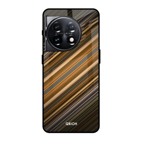Diagonal Slash Pattern Glossy Case for OnePlus 11 5G