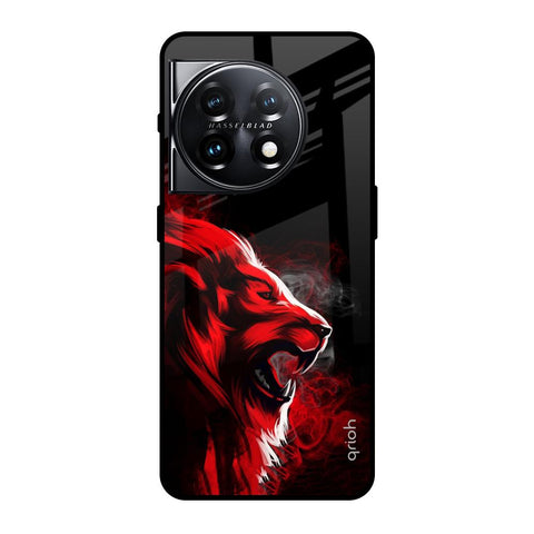 Red Angry Lion Glossy Case for OnePlus 11 5G