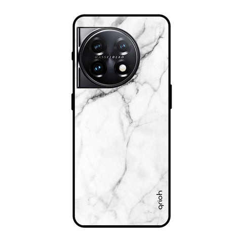 Modern White Marble Glossy case for OnePlus 11 5G