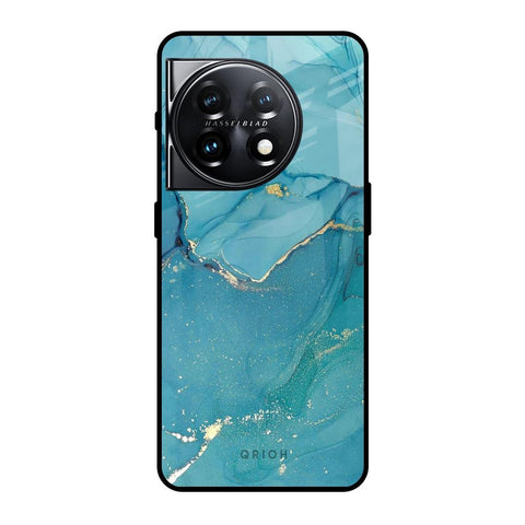 Blue Golden Glitter Glossy Case for OnePlus 11 5G