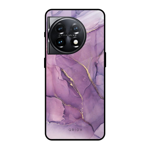 Purple Gold Marble Glossy Case for OnePlus 11 5G