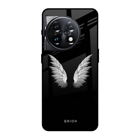 White Angel Wings Glossy Case for OnePlus 11 5G