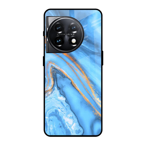 Vibrant Blue Marble Glossy Case for OnePlus 11 5G