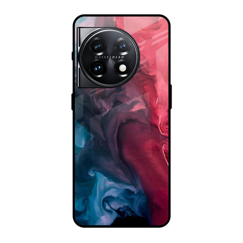Blue & Red Smoke Glossy Case for OnePlus 11 5G