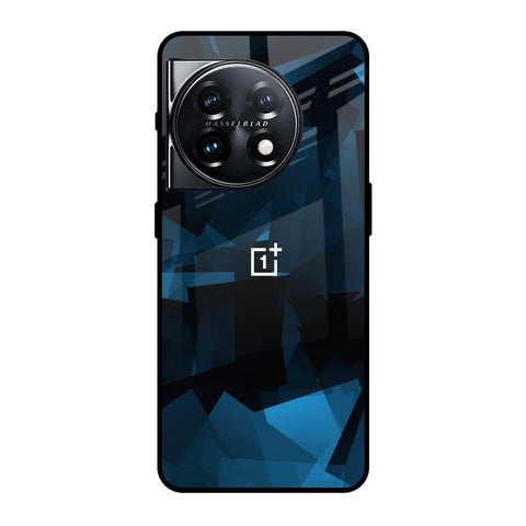 Polygonal Blue Box Glossy Case For OnePlus 11 5G