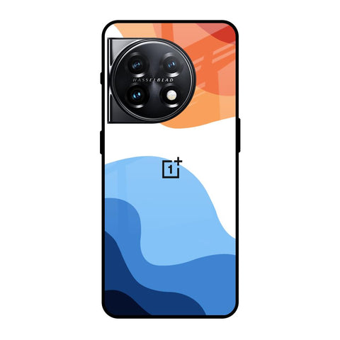 Wavy Color Pattern Glossy Case for OnePlus 11 5G