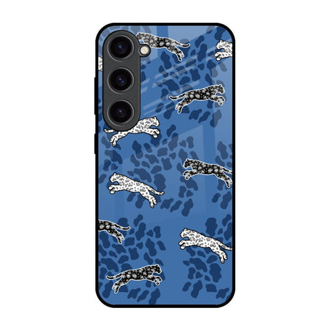 Blue Cheetah Glossy Case for Samsung Galaxy S23 5G