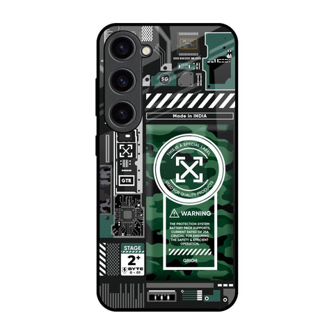 Green Camo Circuit Glossy Case for Samsung Galaxy S23 5G