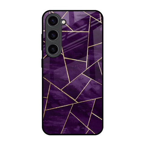 Geometric Purple Glossy Case For Samsung Galaxy S23 5G