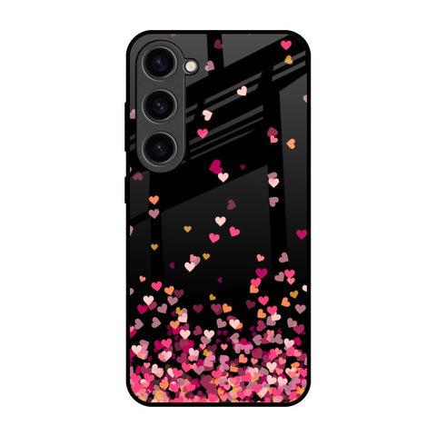 Heart Rain Fall Glossy Case For Samsung Galaxy S23 5G