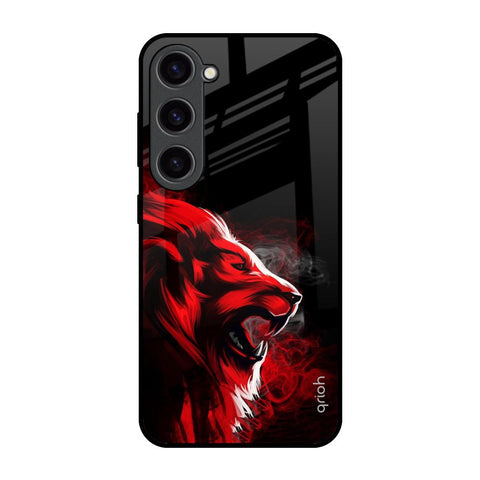 Red Angry Lion Glossy Case for Samsung Galaxy S23 5G