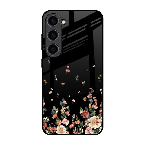 Floating Floral Print Glossy Case for Samsung Galaxy S23 5G