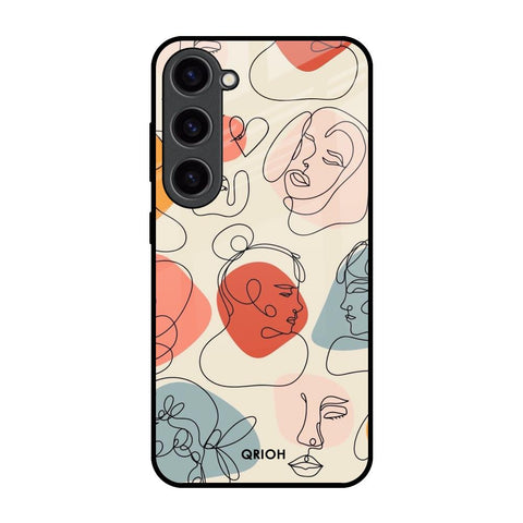 Abstract Faces Glossy Case for Samsung Galaxy S23 5G