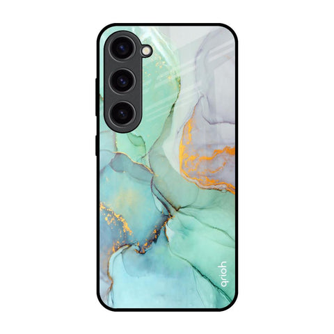 Green Marble Glossy Case for Samsung Galaxy S23 5G