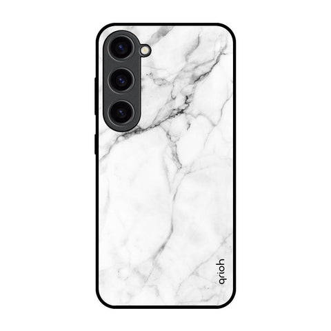 Modern White Marble Glossy Case for Samsung Galaxy S23 5G