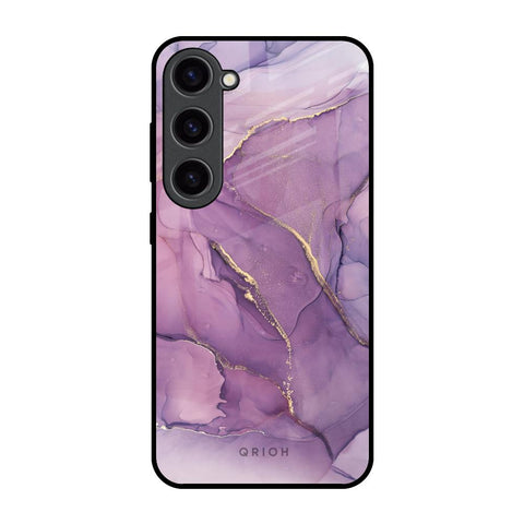 Purple Gold Marble Glossy Case for Samsung Galaxy S23 5G