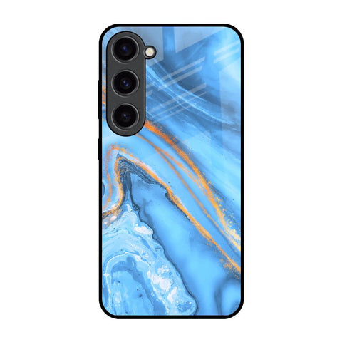 Vibrant Blue Marble Glossy Case for Samsung Galaxy S23 5G