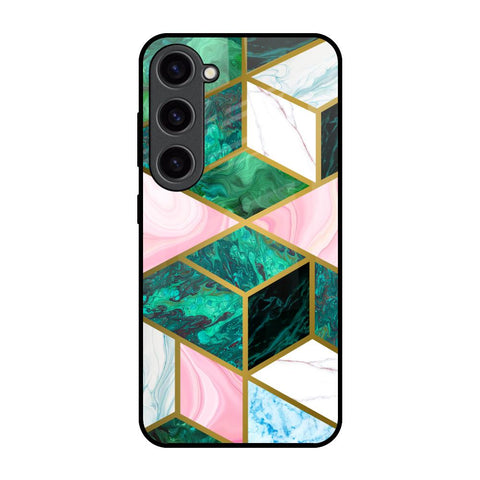 Seamless Green Marble Glossy Case for Samsung Galaxy S23 5G
