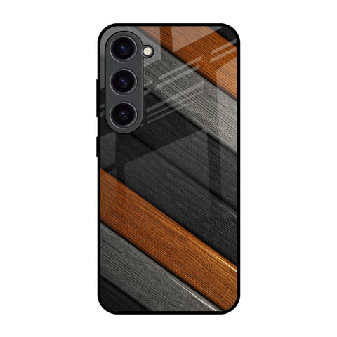 Tri Color Wood Glossy Case for Samsung Galaxy S23 5G
