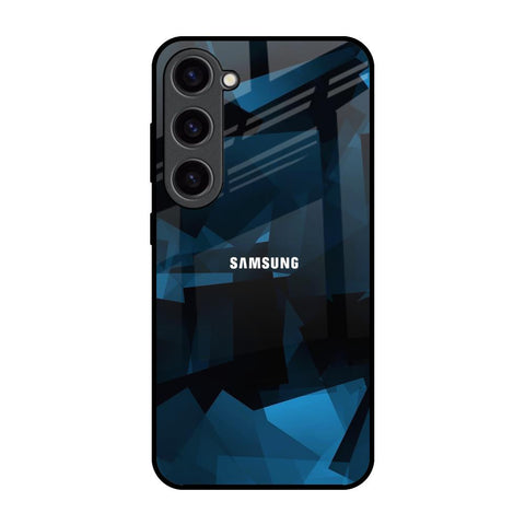 Polygonal Blue Box Glossy Case For Samsung Galaxy S23 5G