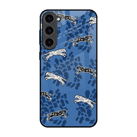 Blue Cheetah Glossy Case for Samsung Galaxy S23 Plus 5G